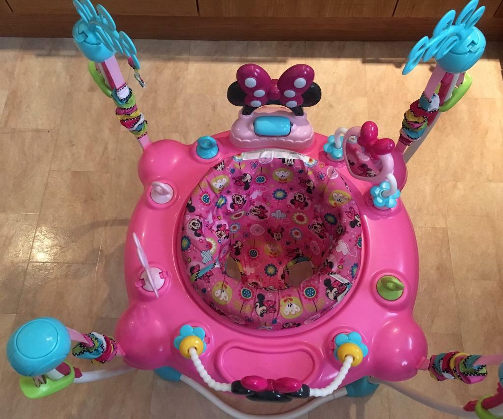 BABY BUNDLE Minnie Mouse Walker and Minnie Mouse jumperoo/bouncer in Denby Dale, West