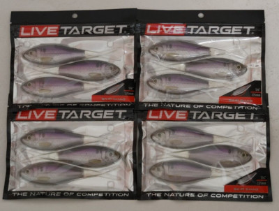 (4) Live Target Skip Shad 5 1/4'' Swimbait Fishing Lures Lot of 4 Packs