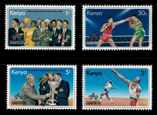 Kenya 1978 - Commonwealth Games, Boxing, Javelin - Set of 4v - Scott 117-20 MNH