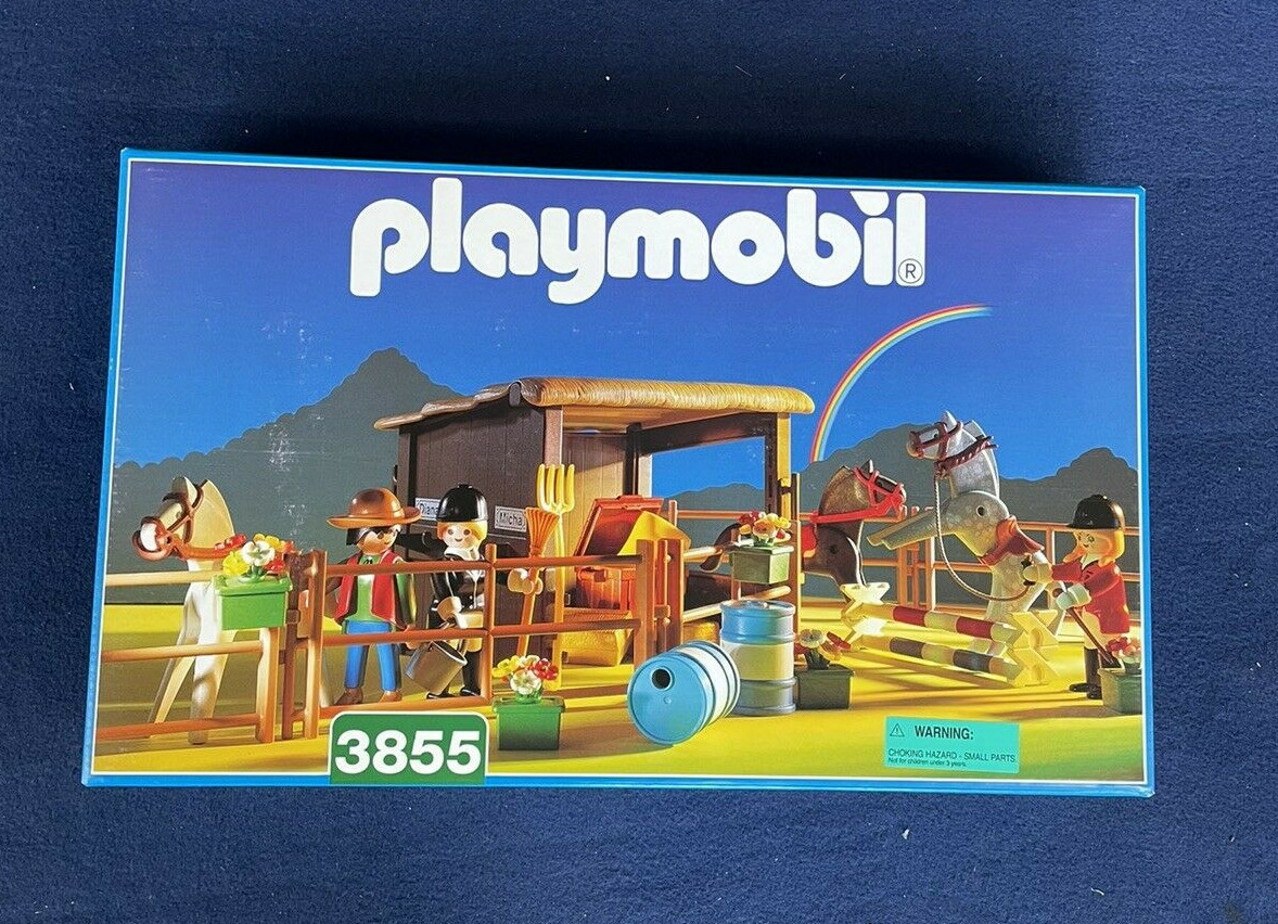 Playmobil Vintage 3855 Riding Champions Area - Pristine Mint