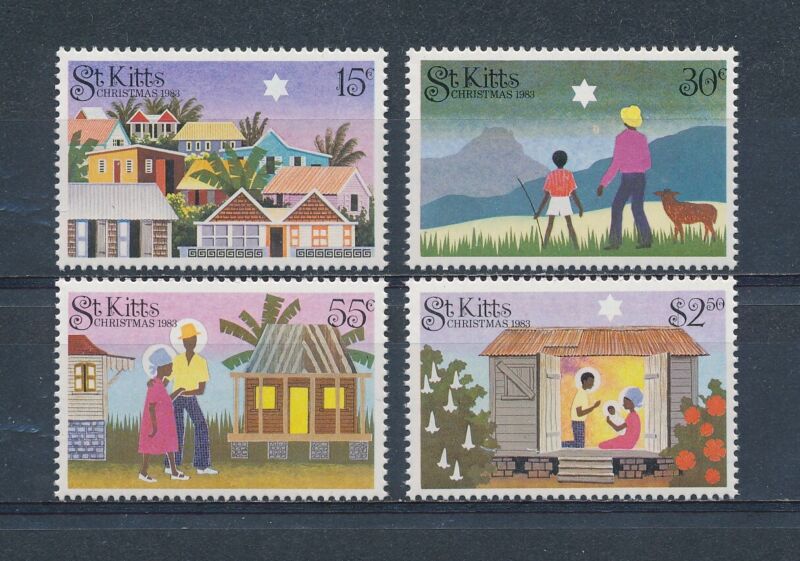St. Kitts   127-30 MNH, Christmas, 1983