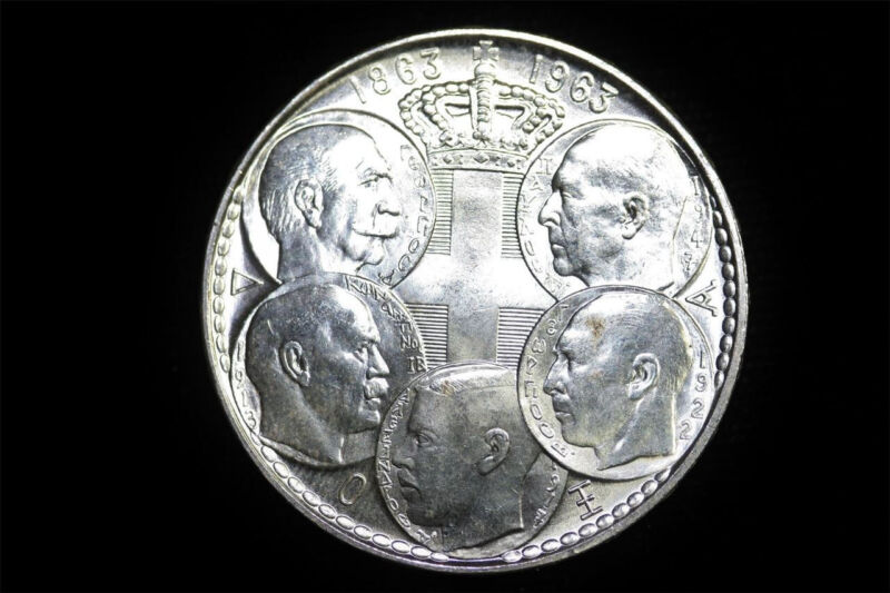 1963 GREECE 30 Drachmai SILVER Coin -  UNCIRCULATED