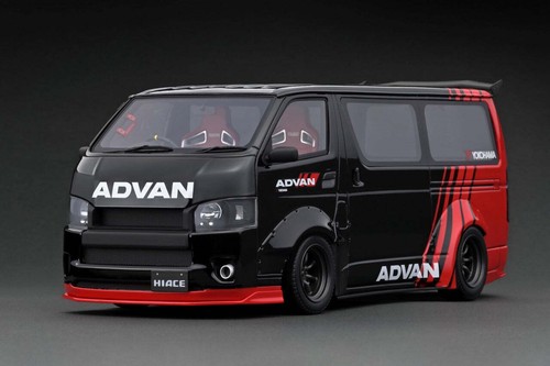 IG2802 1/18 T・S・D WORKS HIACE Matte Gray 1/18 Ignition Model T·S·D WORKS Toyota HIACE Gray