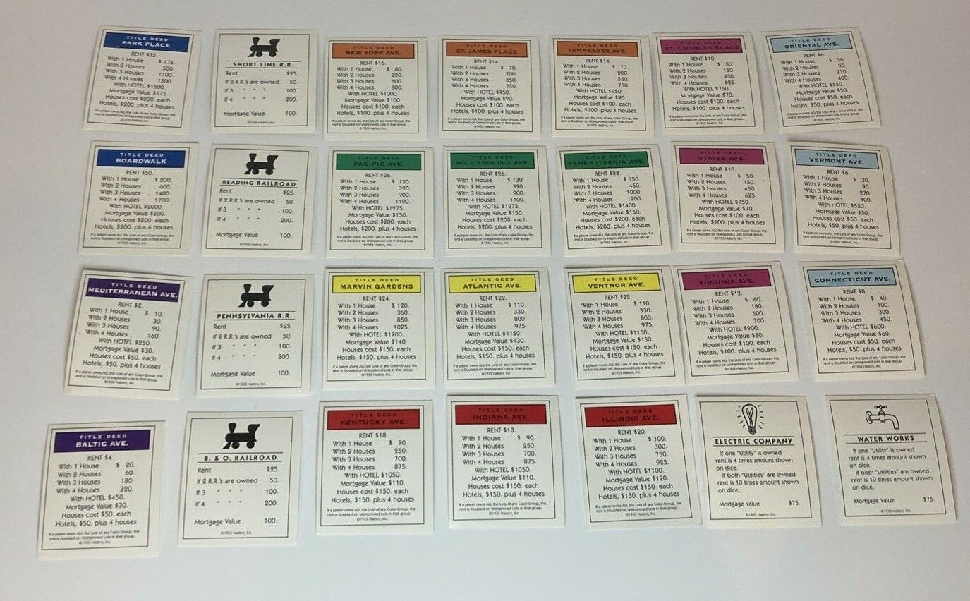モノポリー エンパイア Monopoly Empire Replacement Chance & Empire Cards Official