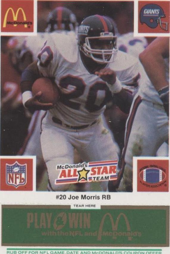 1986 McDonald's New England Patriots Football Card Set – Complete, Mint Condition 6 thumbnail image