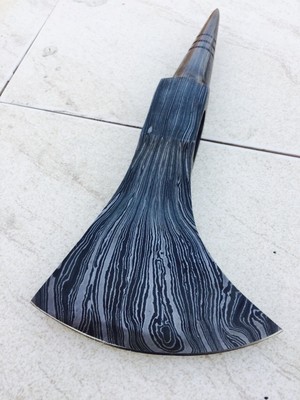 CUSTOM HAND MADE DAMASCUS AXE.35.NO HANDEL U C ORDER FOR HANDEL. 