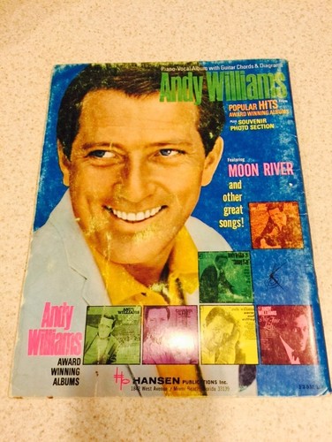 ANDY WILLIAMS PIANO-VOCAL ALBUM W/GUITAR CHORDS AND DIAGRAMS 1963-64