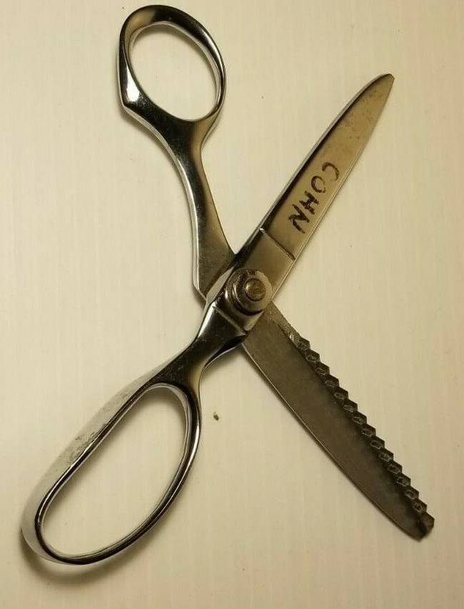 Vintage Wiss CC7 Chrome Plated Pinking Shears scissors +/- 7