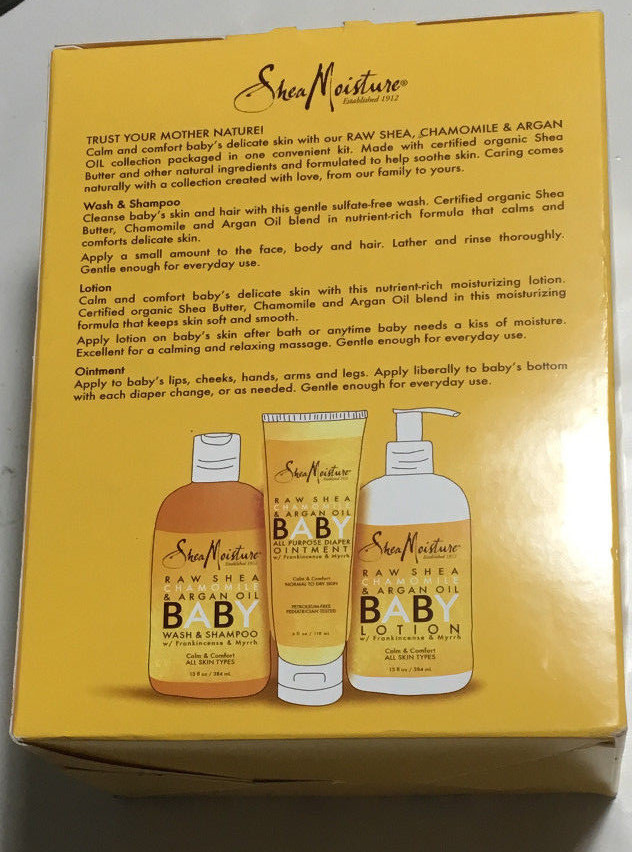 Shea Moisture Raw Shea Chamomile & Argan Oil Baby Calm & Comfort Kit