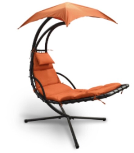 Sky Lounger Terra Cotta Outdoor Patio Spring Chair With Umbrella