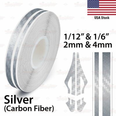 1/2'' Roll Vinyl Pinstriping Pin Stripe Double Line Car Tape Decal Stickers 12mm