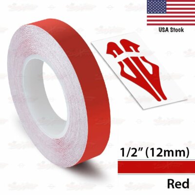 1/2'' Roll Vinyl Pinstriping Pin Stripe Solid Line Car Tape Decal Stickers 12mm