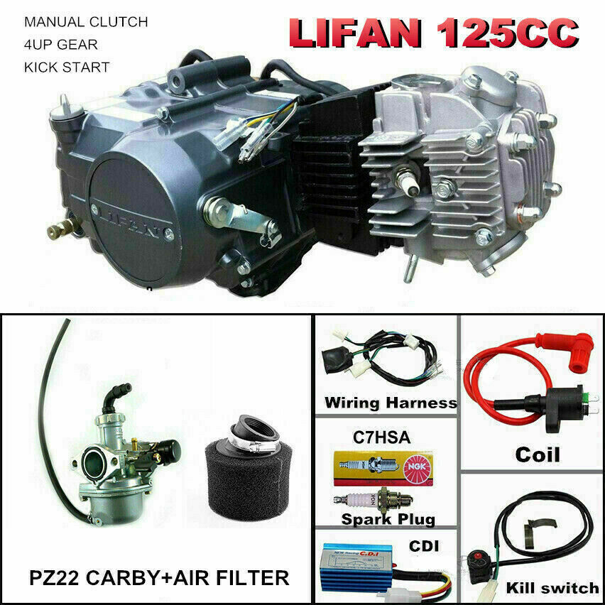 LIFAN 125CC 4UP Gear Manual Clutch Engine Replace 70CC 90cc 110cc Pit