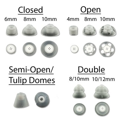 8/10mm Click Double Domes for Siemens, Miracle Ear, Rexton Hearing Aids- 6 Pack!