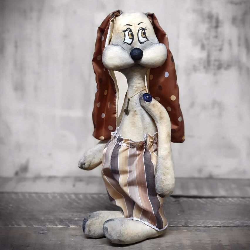 Vintage Künstlerhase 36 cm Stoffhase Dekohase Shabby Nostalgie Hase Handarbeit