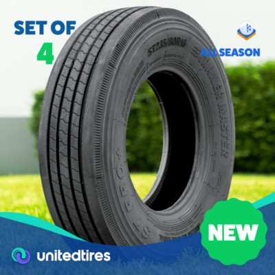 Set of (4) New ST 235/80R16 Trailer Master ST Pro Plus All Steel Load G 14Ply...
