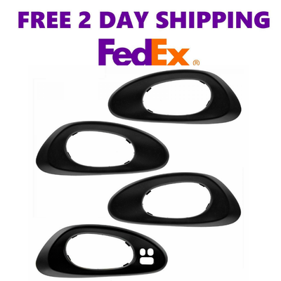 New Black Interior Door Handle Bezel Set For 2002-2009 Chevrolet Trailblazer