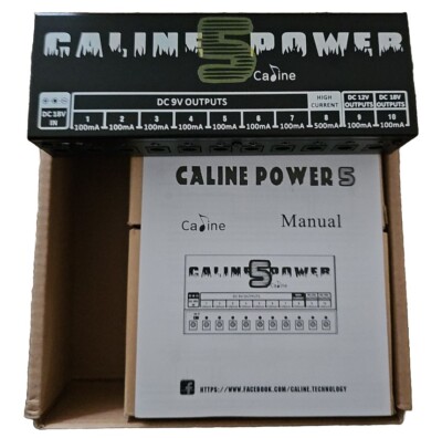 Caline CP-05 Guitar Effect Pedal Power Supply 10 Output Short Circuit Protected 
