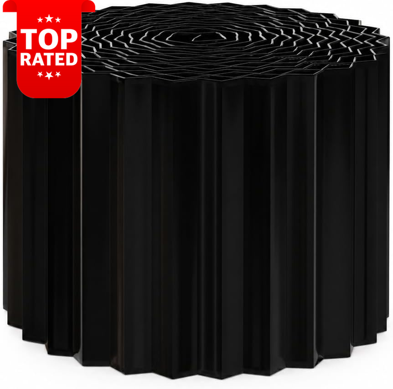 15cm Metal Garden Edging 5m Corrugated Landscape Border Flower Bed 0.3cm Thick