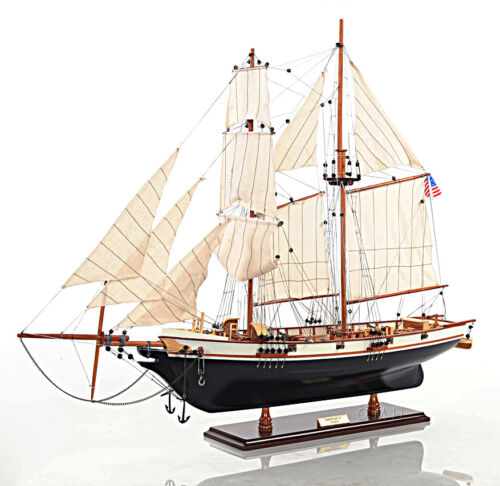 1847 Harvey Baltimore Clipper Wooden Model Tall Ship 35" Sailboat