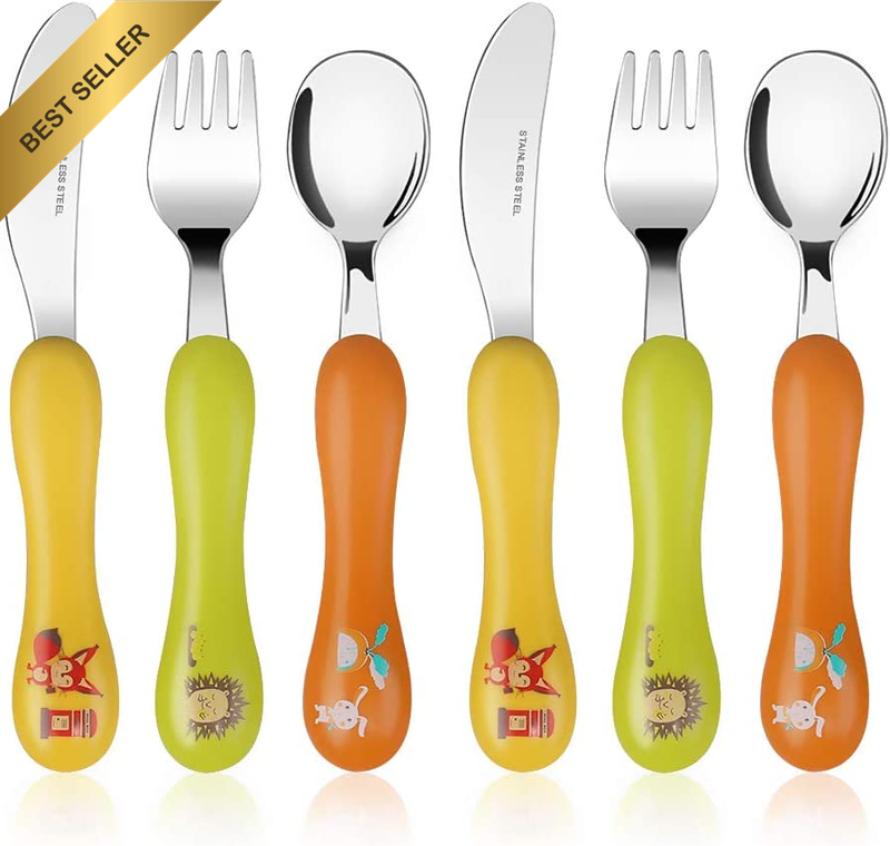 Children'S Cutlery Set Stainless Steel Flatware 6 Pcs, 3 X Spoon, 3 X Fork, Todd