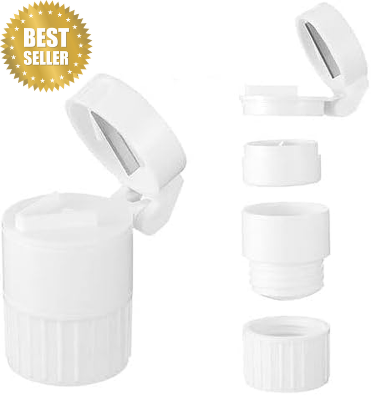 2PCS 3-In-1 Pill Cutter, Crusher & Splitter for Purse or Pocket, Ideal for Pills