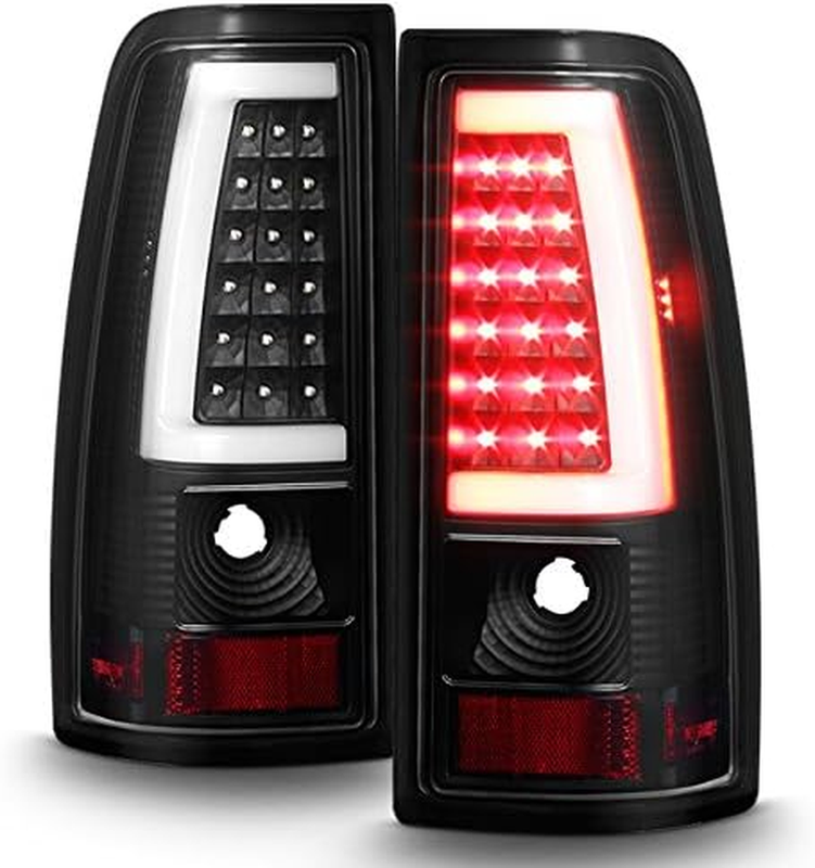 Black LED Tail Brake Lights for 1999-06 GMC Sierra 1999-02 Chevy Silverado Truck