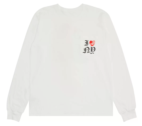 Pre-owned Chrome Hearts I Heart Ny Long Sleeve Tee Shirt White