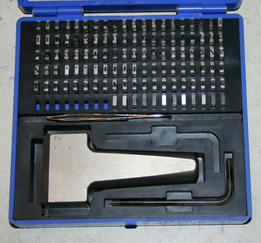Pinnacle Interchangeable Steel Type Font Set Size 2,5 Sheffield England H6-35-29