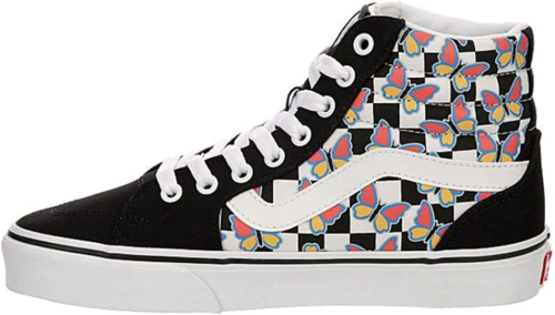 Pre-owned Vans Unisex Filmore High Top Canvas Sneaker - Butterfly Checkerboard...
