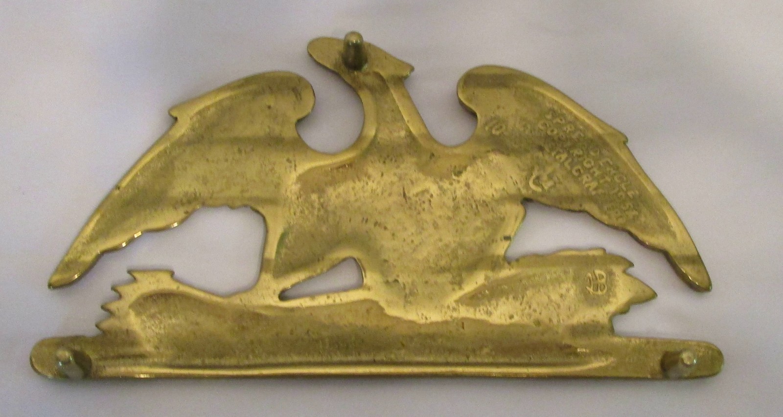 Vintage 1952 VA. Metalcrafters Brass Spread Eagle Trivet ~ Set of 2