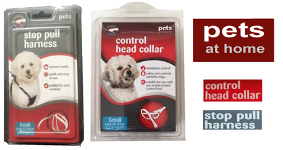 Pets At Home Stop Pull Harness S M L XL and Control Head Collar S M L Combine