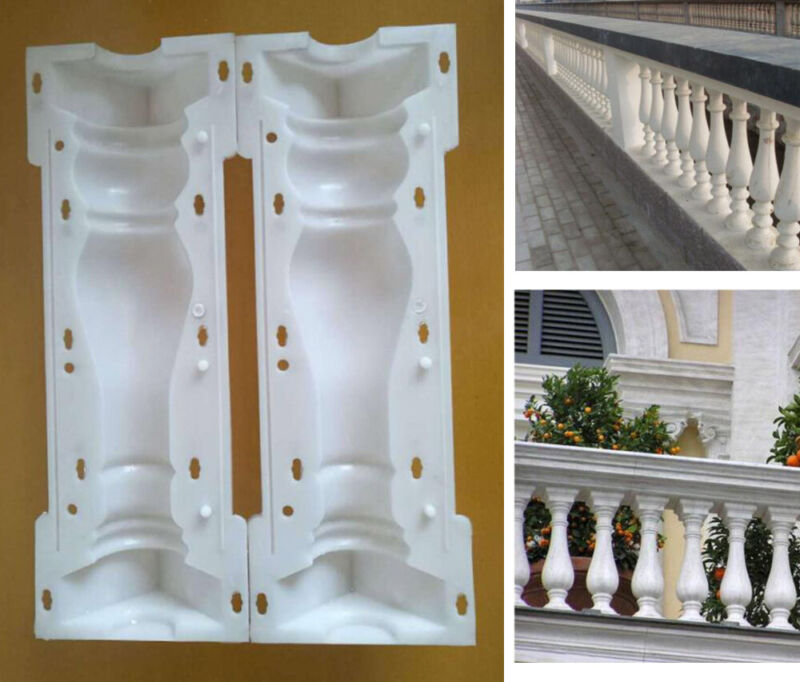 2 Piece/Set Moulds Balustrades Mold for Concrete Plaster Cement Plastic Casting