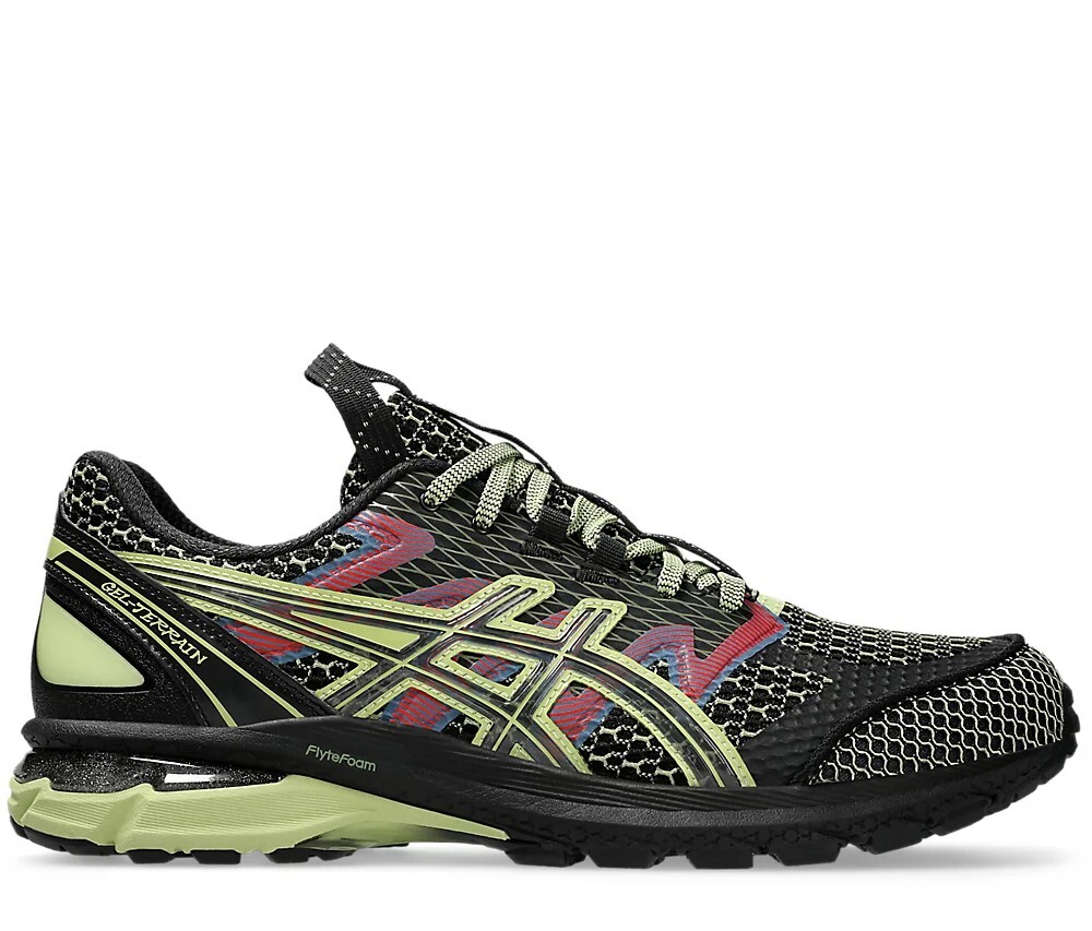 asics - マナブ US4-S GEL-TERRAIN | Unisex | Black/Neon Lime | Sportstyle