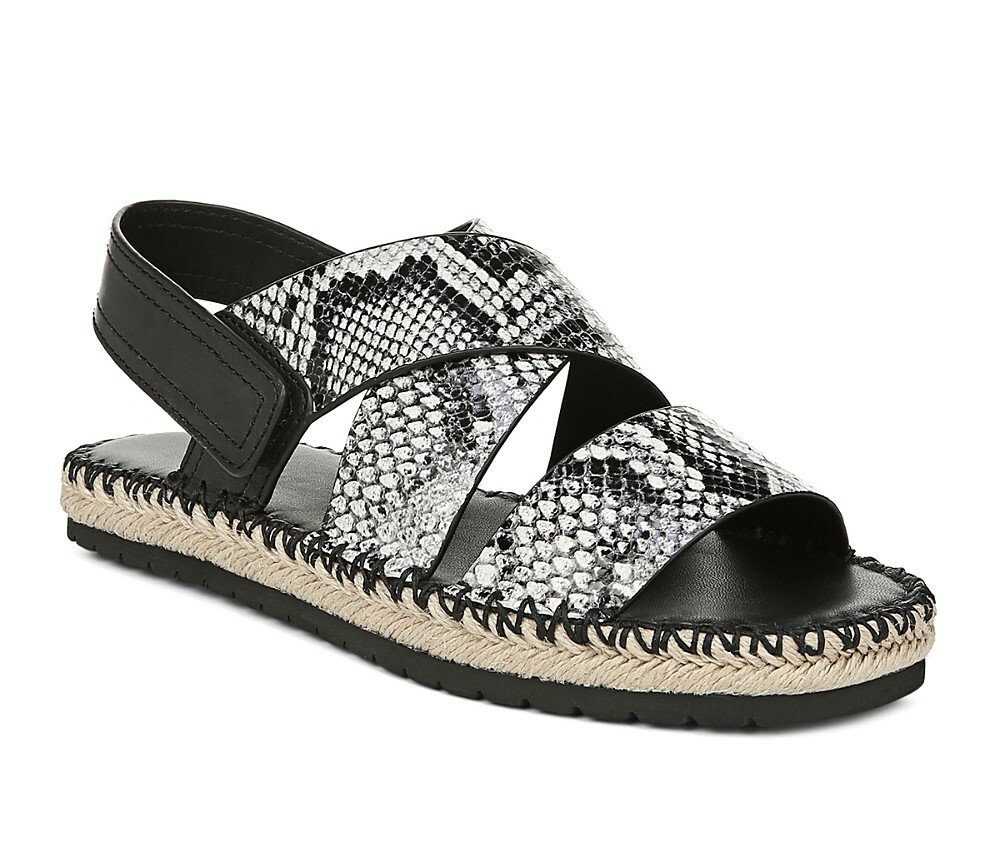 Vince 259419 Womens Tenison Leather Espadrille Sandals Gray Size 6.5 M
