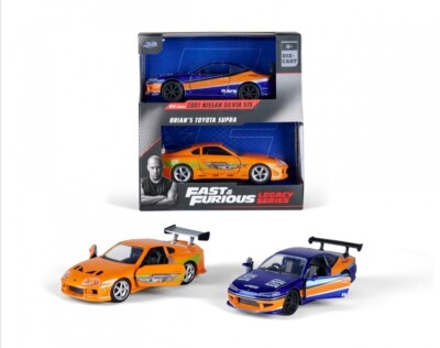 Jada Fast & Furious Legacy Series 2001 Nissan Silvia S15 & Brian's Toyota Supra