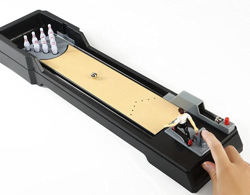 Trisquirrel Mini Bowling Game, Tabletop 10 Pin Bowling Alley