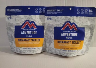 2 Pack Mountain ADVENTURE MEALS Breakfast Skillet  New