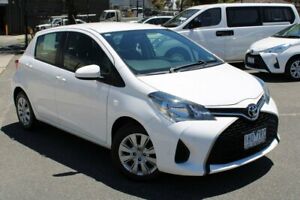 2016 Toyota Yaris NCP130R Ascent White 5 Speed Manual Hatchback