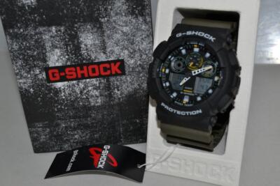 AUTHENTIC CASIO G-SHOCK Men's GA-100 SERIES GA100TU-1A3 BLACK  BRAND NEW