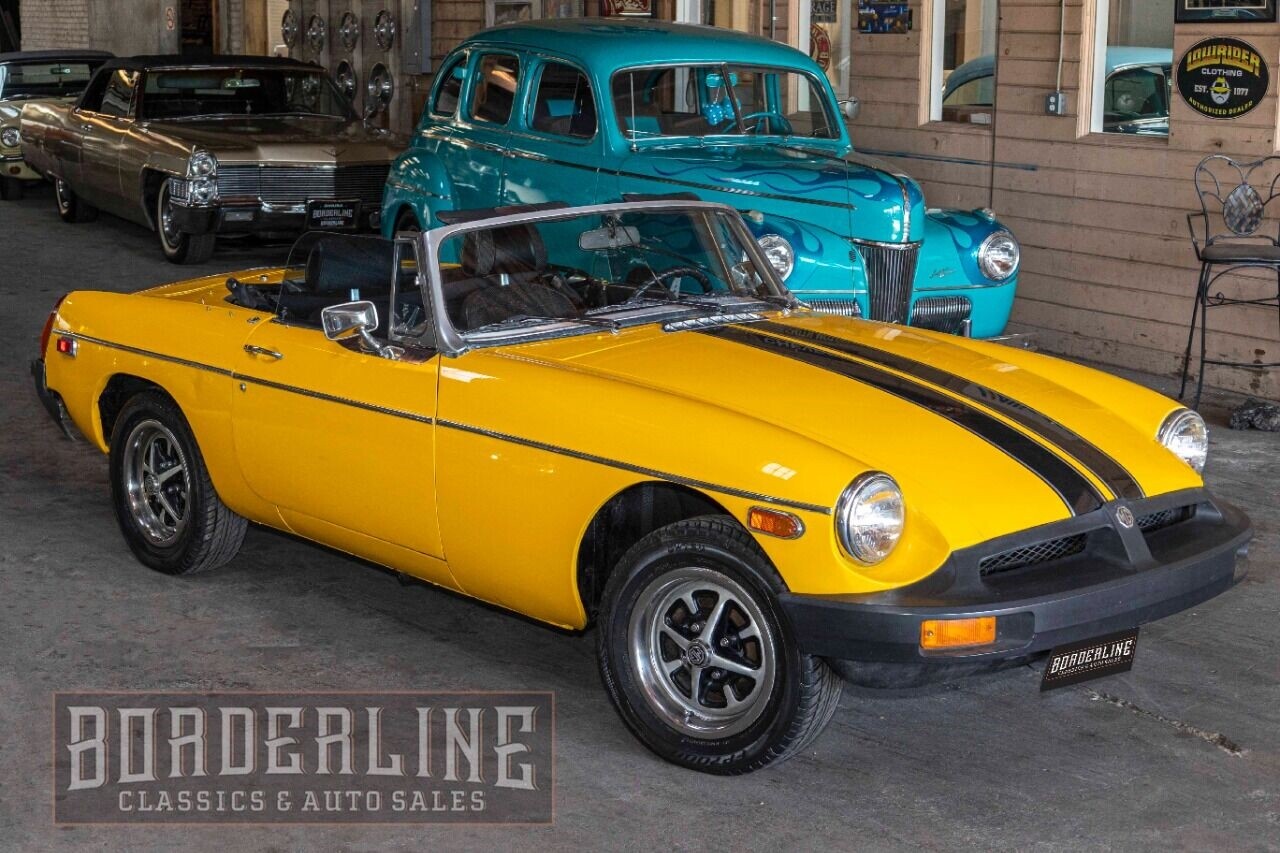 1978 MG MGB Roadster 79176 Miles Rally Yellow with Black Rally Stripes Convertib