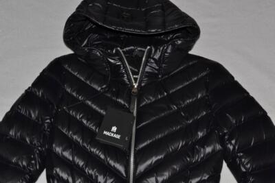Pre-owned Mackage Authentic  Tara Arita Water Repellent 800 Fill Down Puffer Jacket Black