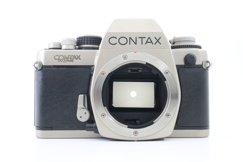 フィルムカメラ CONTAX S2 60years 50mm F1.4 #7871218485 Contax S2 60 Years Silver 35mm SLR Film Camera w/Box from