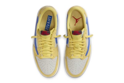 Pre-owned Nike Air Jordan 1 Low Women's Og Sp Travis Scott Canary Dz4137-700 In Yellow