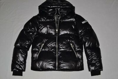 Pre-owned Mackage Authentic  Kent Lustrous Light Down Jacket Hood Black Men Brand