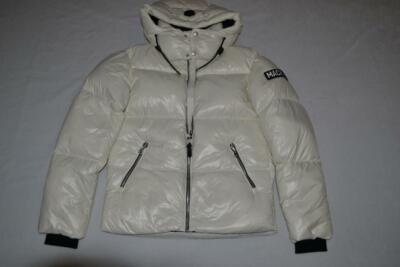 Pre-owned Mackage Authentic  Kent Lustrous Light Down Jacket Hood Cream Men Brand In Ivory