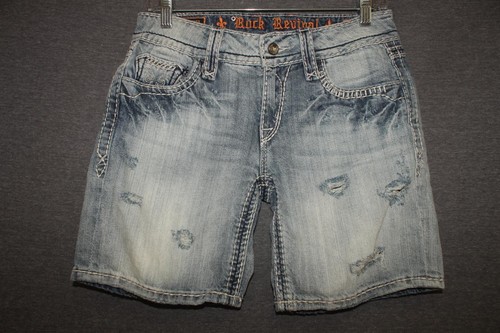 ハーフ・ショートパンツ [NG] Adele Lightweight Woven Stretch Bermuda shorts Rock Revival Adele Jean Shorts Women's 29 Bootcut Cut Off