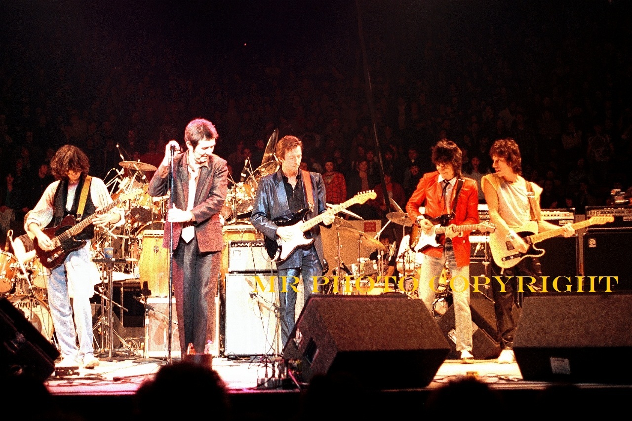 8X10 inch original photo ERIC CLAPTON LED ZEPPELIN JIMMY