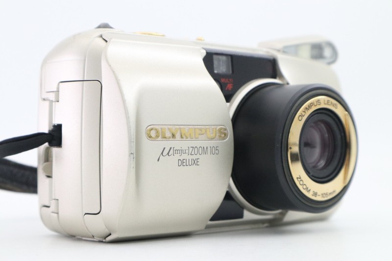 OLYMPUS μ mju zoom105 deluxe F-10 OLYMPUS μ [mju:] ZOOM 105 DELUXE Point & Shoot Film Camera
