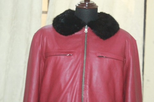 Pre-owned Handmade Reversible Persian Lamb Fur & Leather Jacket Coat All Sizes Colors In Red